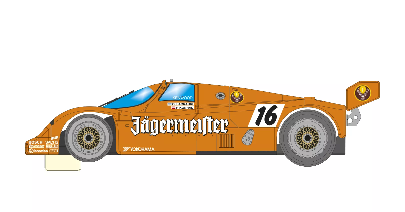 BRM199	Porsche 962CK – TEAM REPSOL BRUN MOTORSPORT Jagermeister #16  WSP CHAMPIONSHIP NURBURGRING 1989